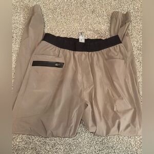 Alphalete Tan Joggers with Black Details